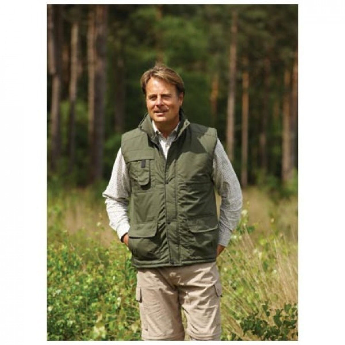 Champion Peak Bodywarmer Green, front view