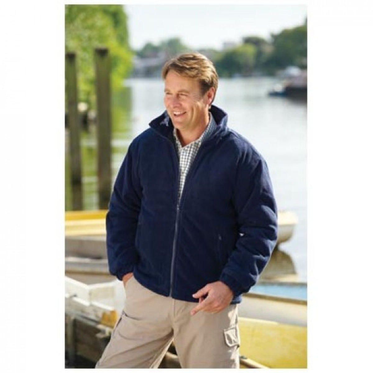 Champion Glen Quilted Fleece Navy, front view