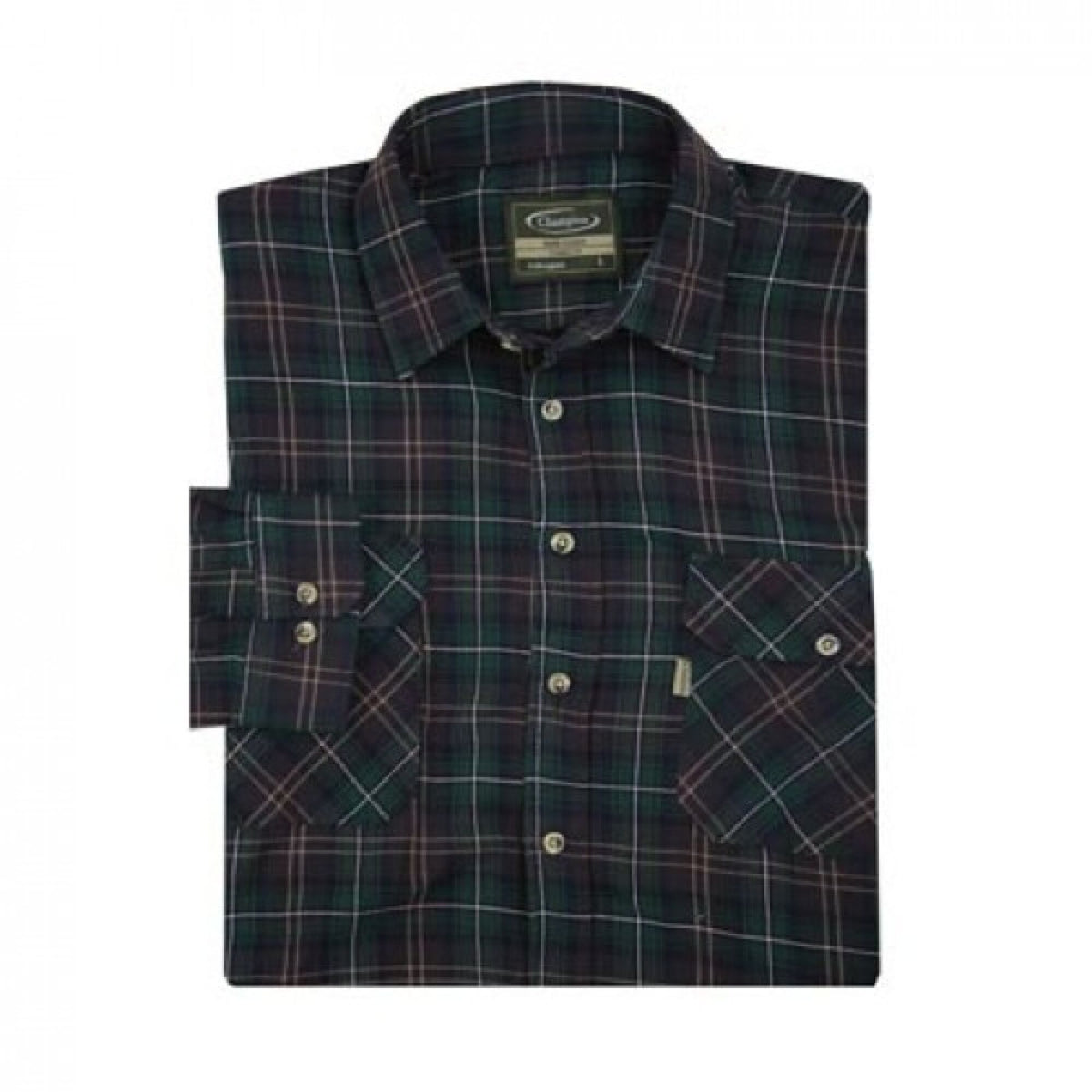 Champion Kilbeggan Cotton Long-Sleeved Shirt Green, front view
