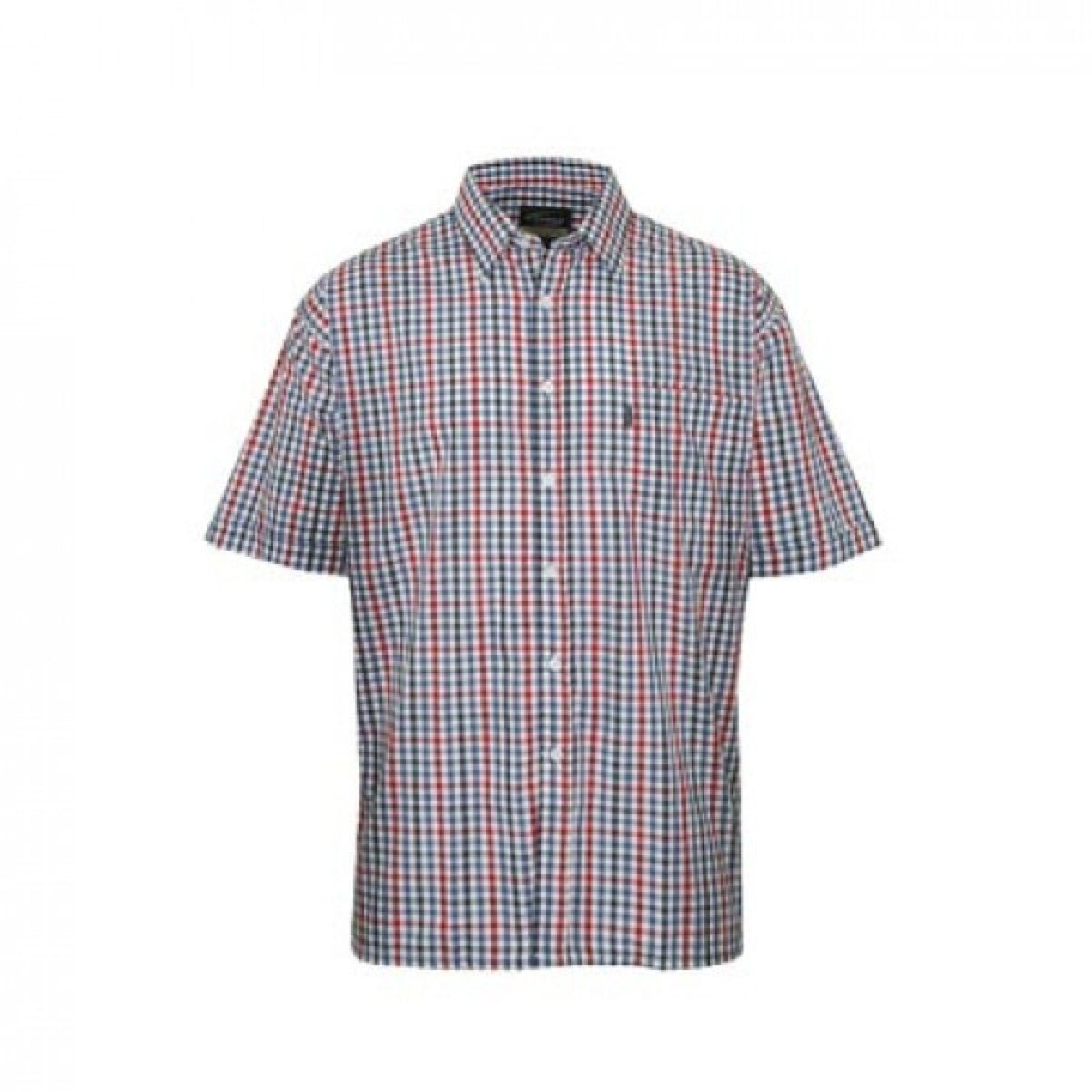 Champion Doncaster Polycotton Short-Sleeved Shirt Blue, front view