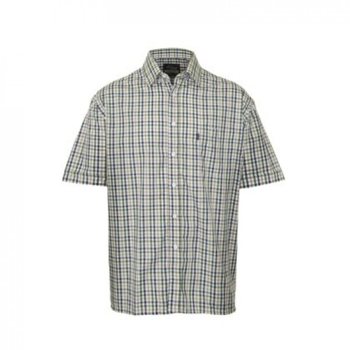 Champion Doncaster Polycotton Short-Sleeved Shirt Green, front view