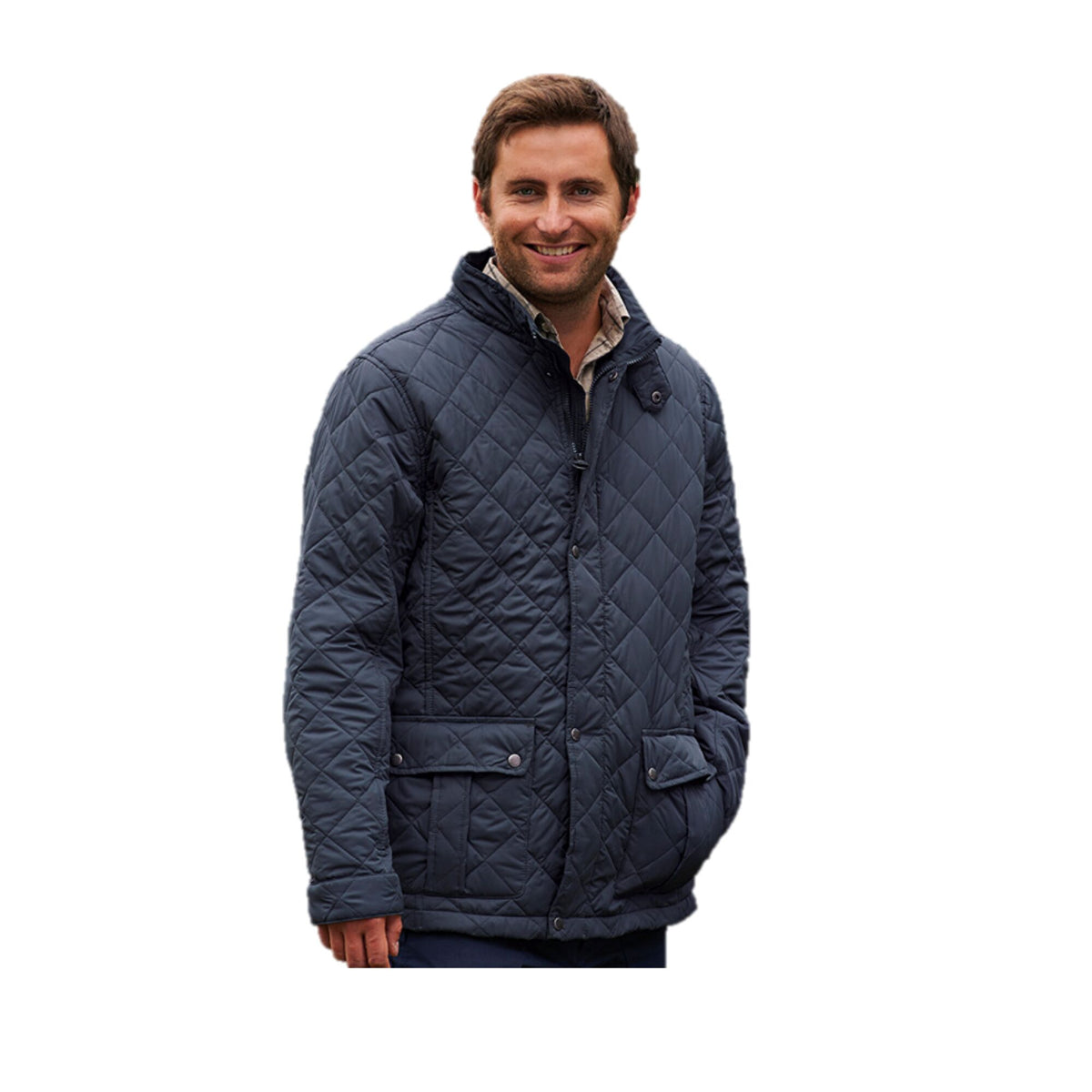 Champion Padstow Quilted Jacket Navy, front view