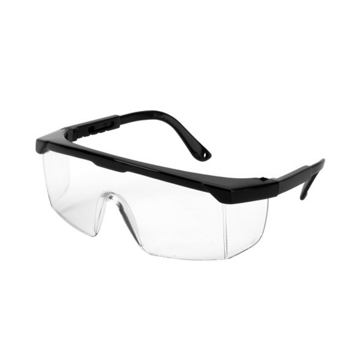 The Workwear Company Clear Safety Glasses Adjustable Leg Clear, front view