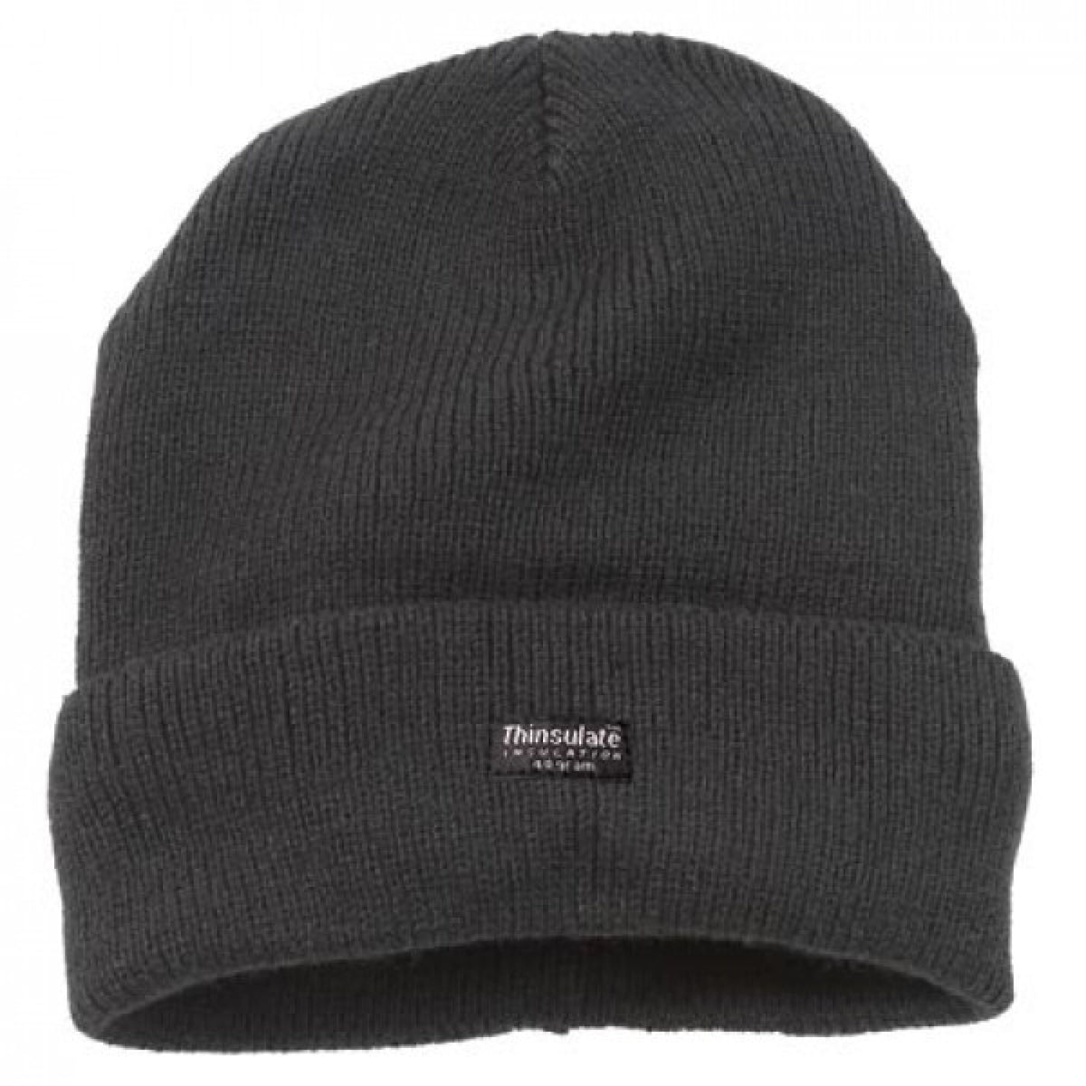 Cottonmount Thermal Insulated Knitted Hat Black, front view