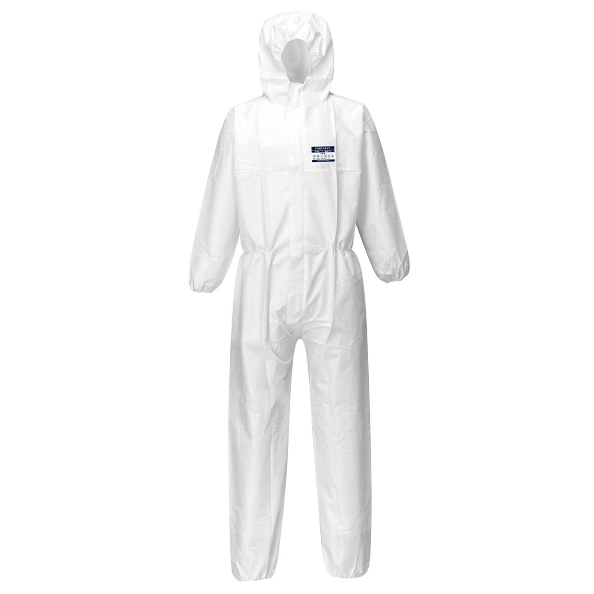 The Workwear Company Disposable Coverall White, front view