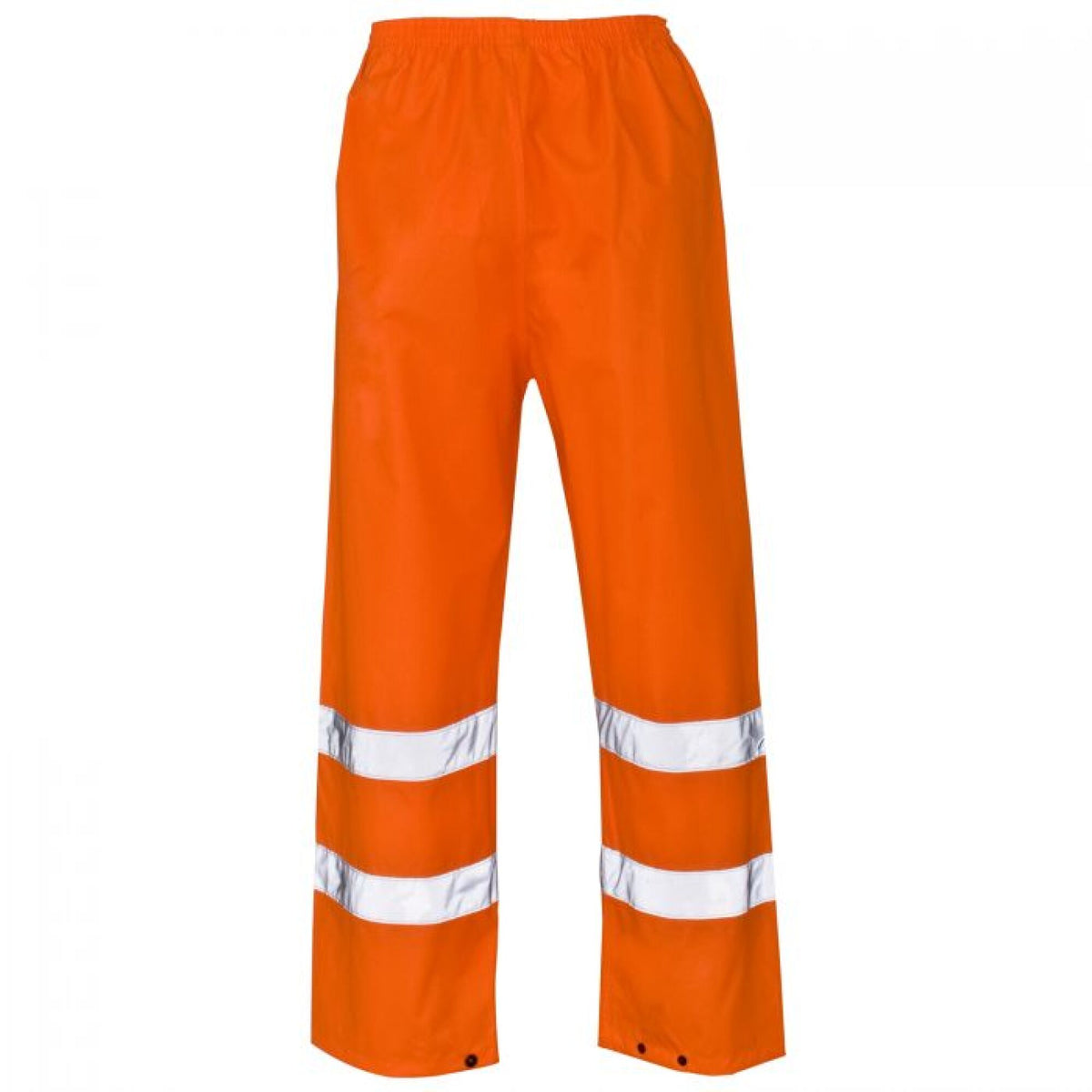The Workwear Company Hi-Vis Reflective Waterproof Trouser Orange, front view