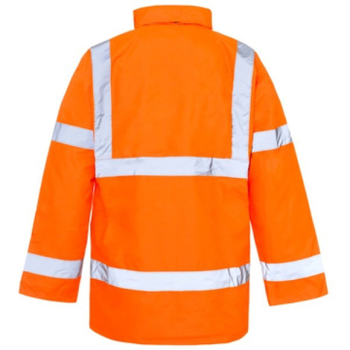 The Workwear Company Hi-Vis Reflective Parka Jacket Orange, front view