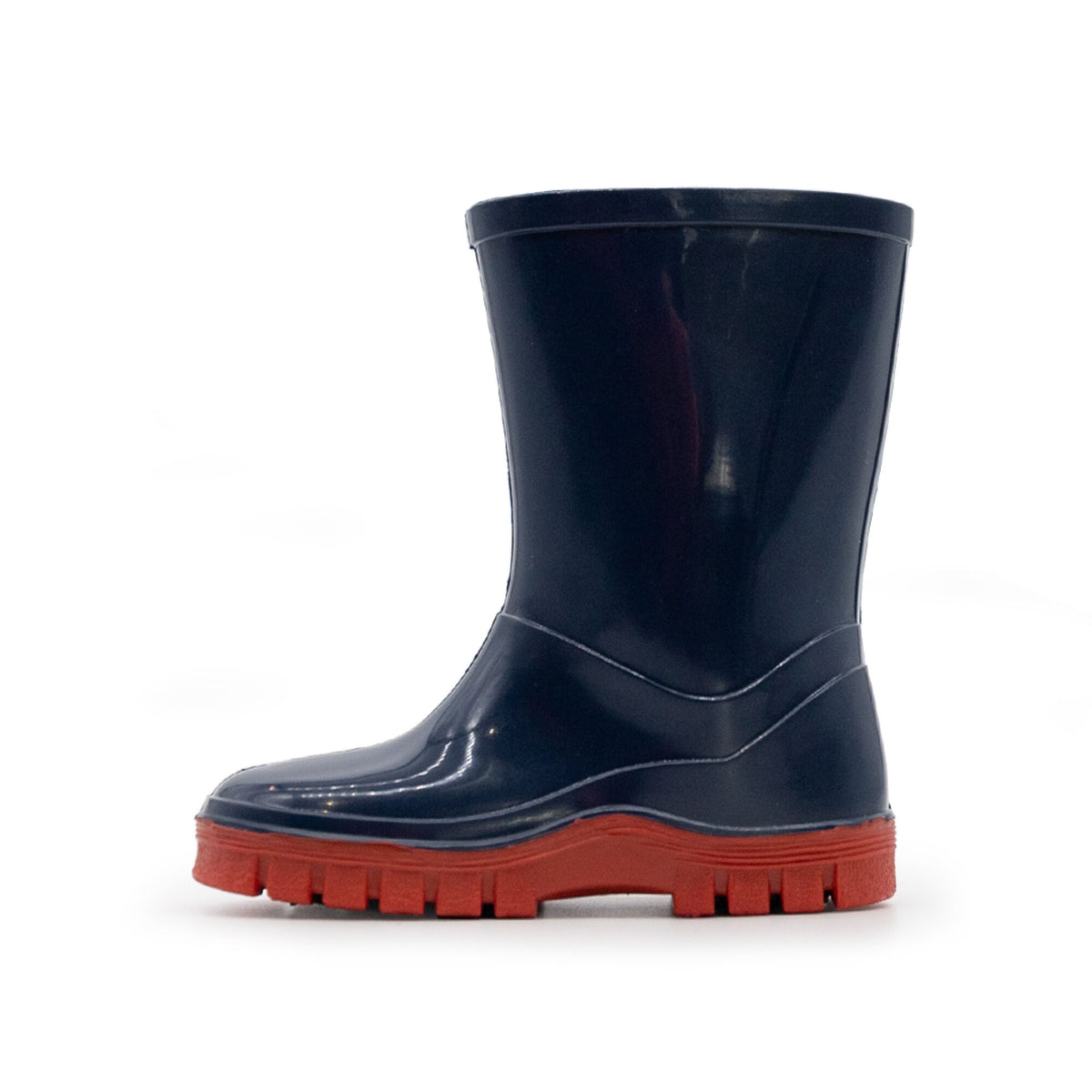 Xpert Swampmaster Junior Tractor Wellington Boot Navy/Red, front view
