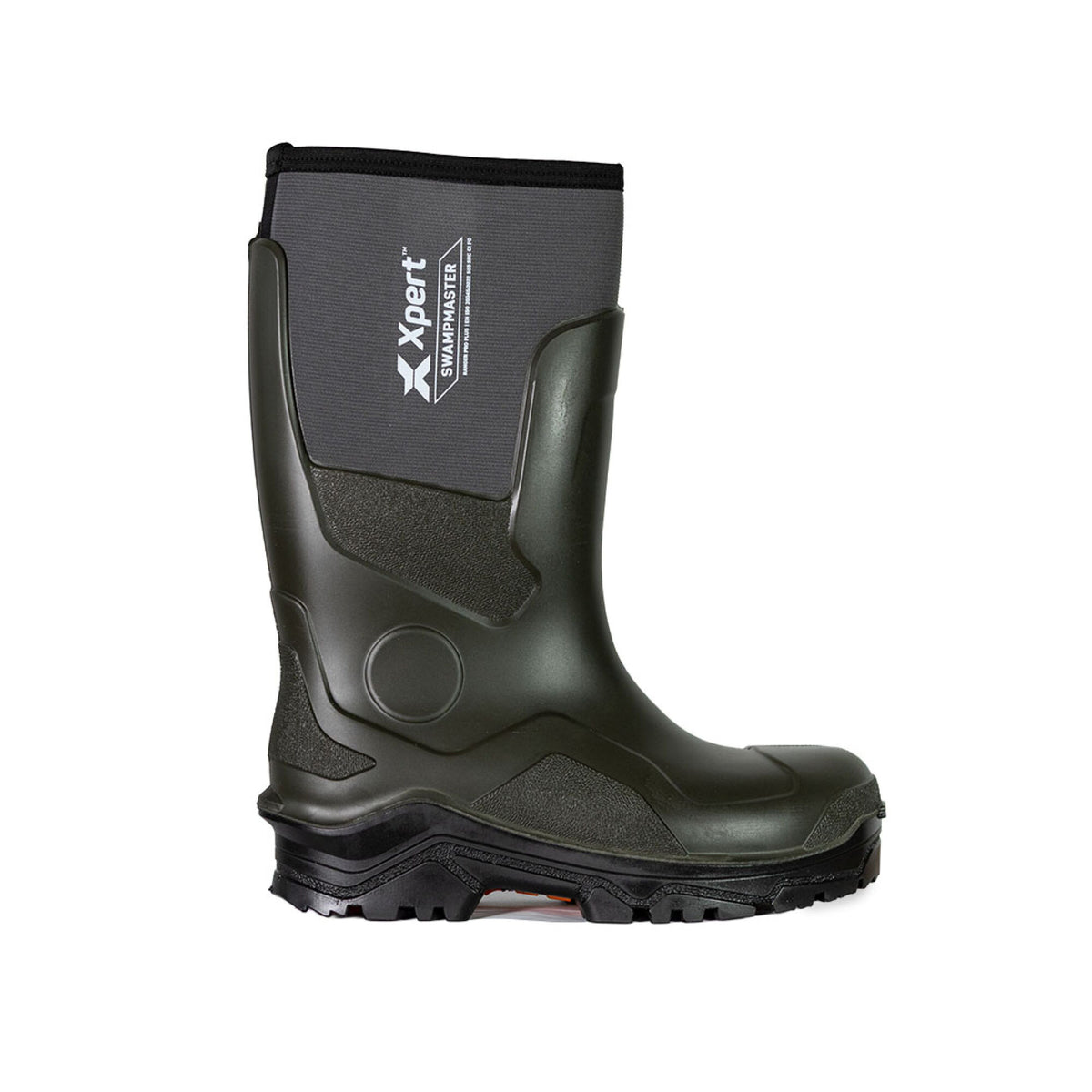 Xpert Swampmaster Pro Ranger S5S Safety Neoprene Wellington Green, front view