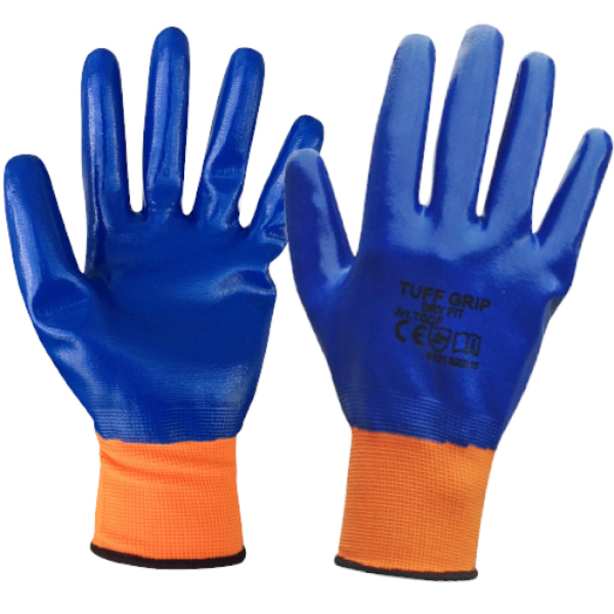 Tuff Grip TufGrip Dry Fit Glove Black, front view