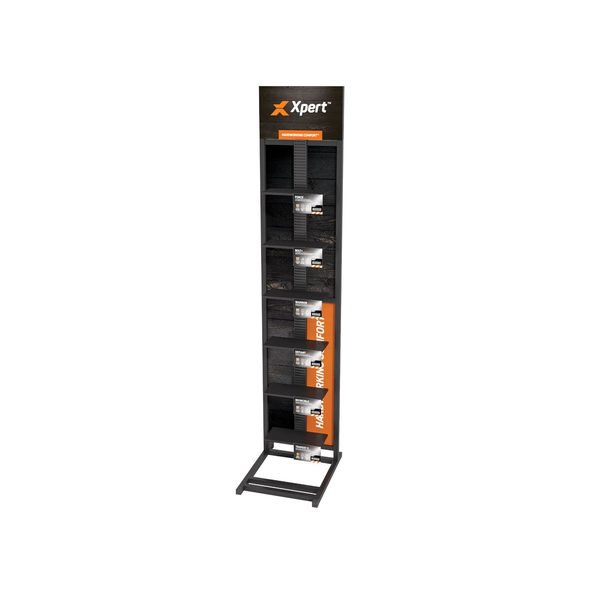 Xpert Core Solo Display Stand with Xpert Artwork Black, front view