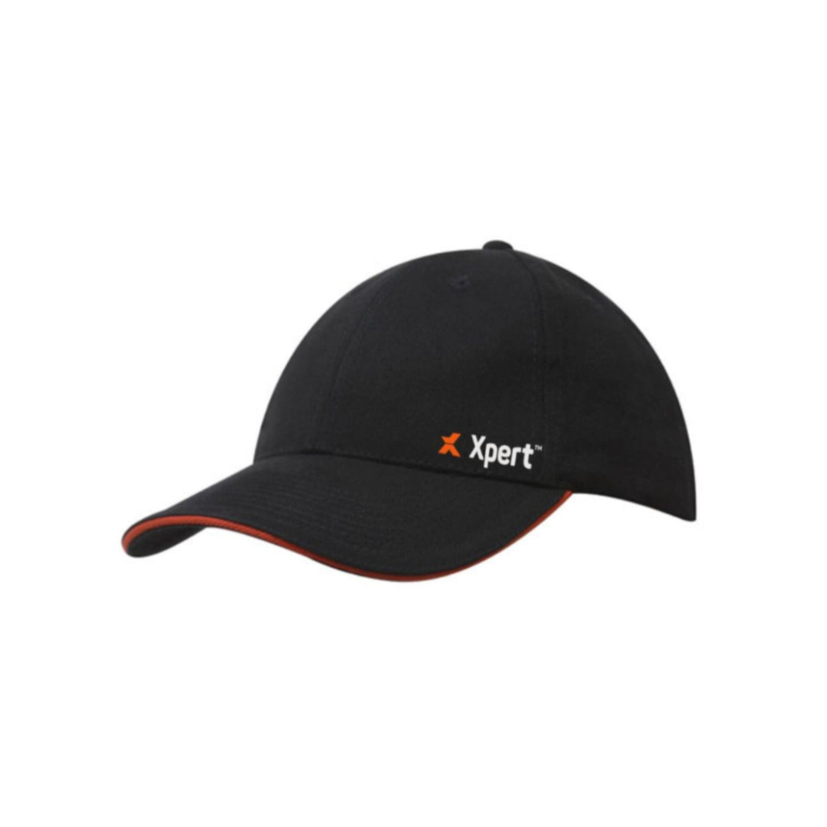 Xpert Core Baseball Cap Black, front view