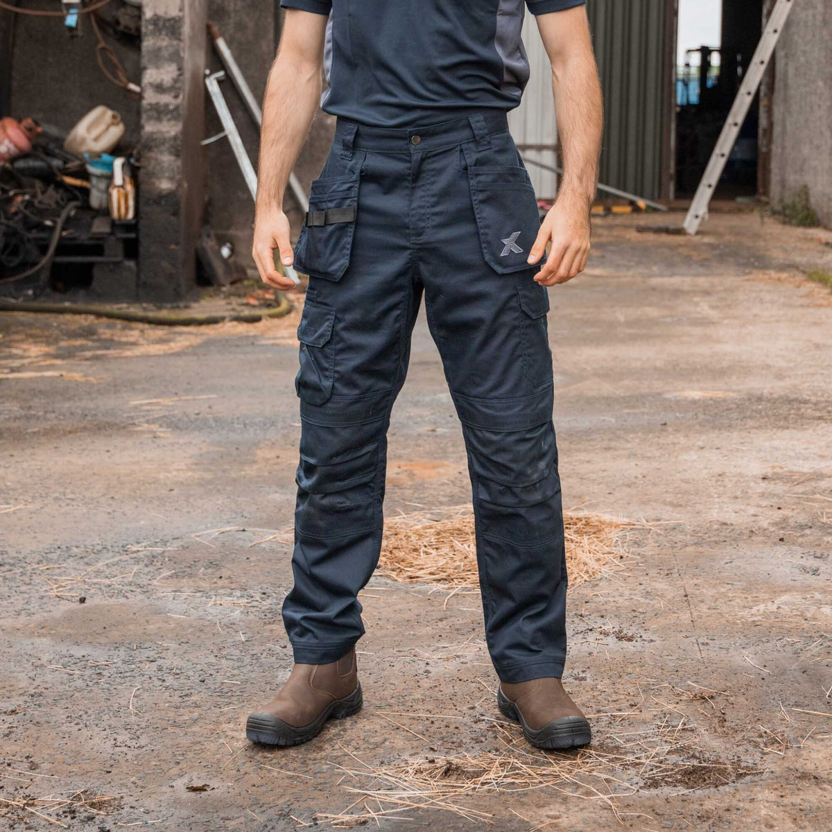 Xpert Core Work Trouser Navy, front view