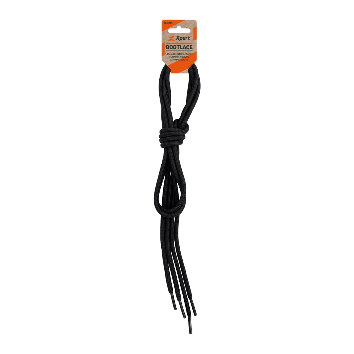 Xpert Core Xpert Hard Wearing Boot Laces Black, front view