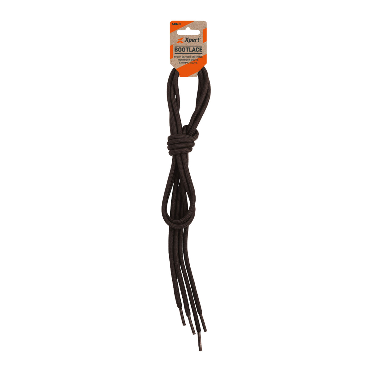 Xpert Core Xpert Hard Wearing Boot Laces Brown, front view