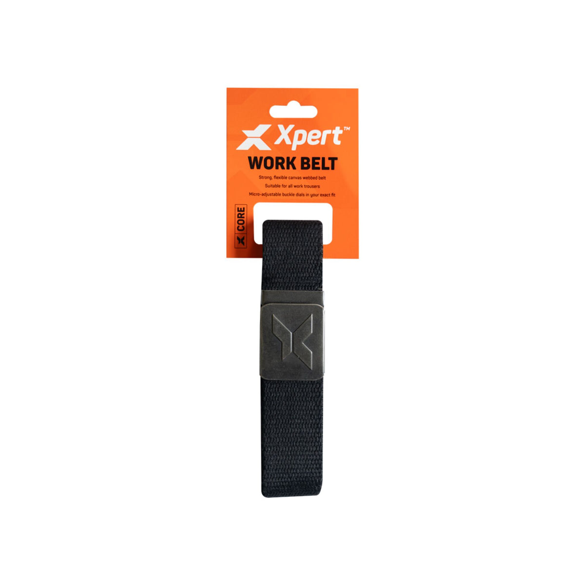 Xpert Core Work Belt Black, front view