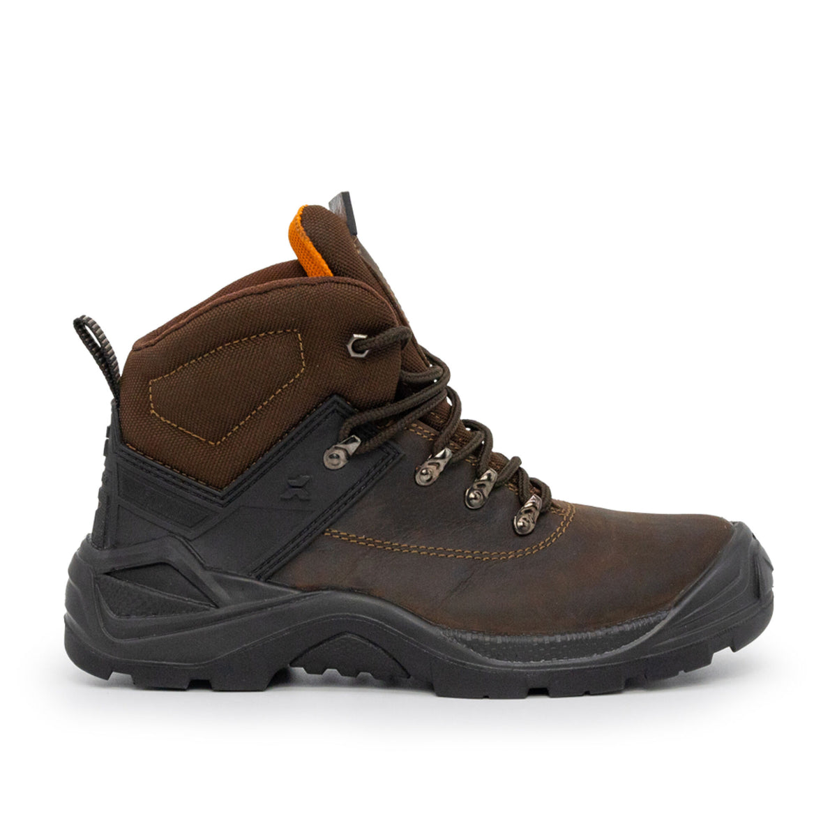 Xpert Warrior S3 Safety Laced Boot Brown, front view