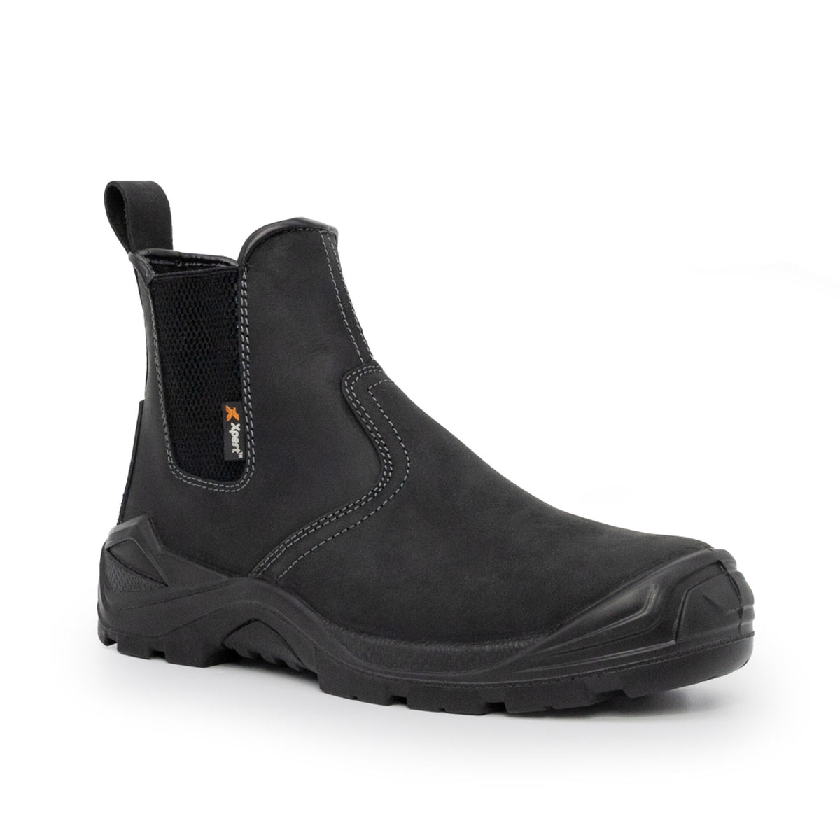 Xpert Defiant S3 Safety Dealer Boot Black, front view