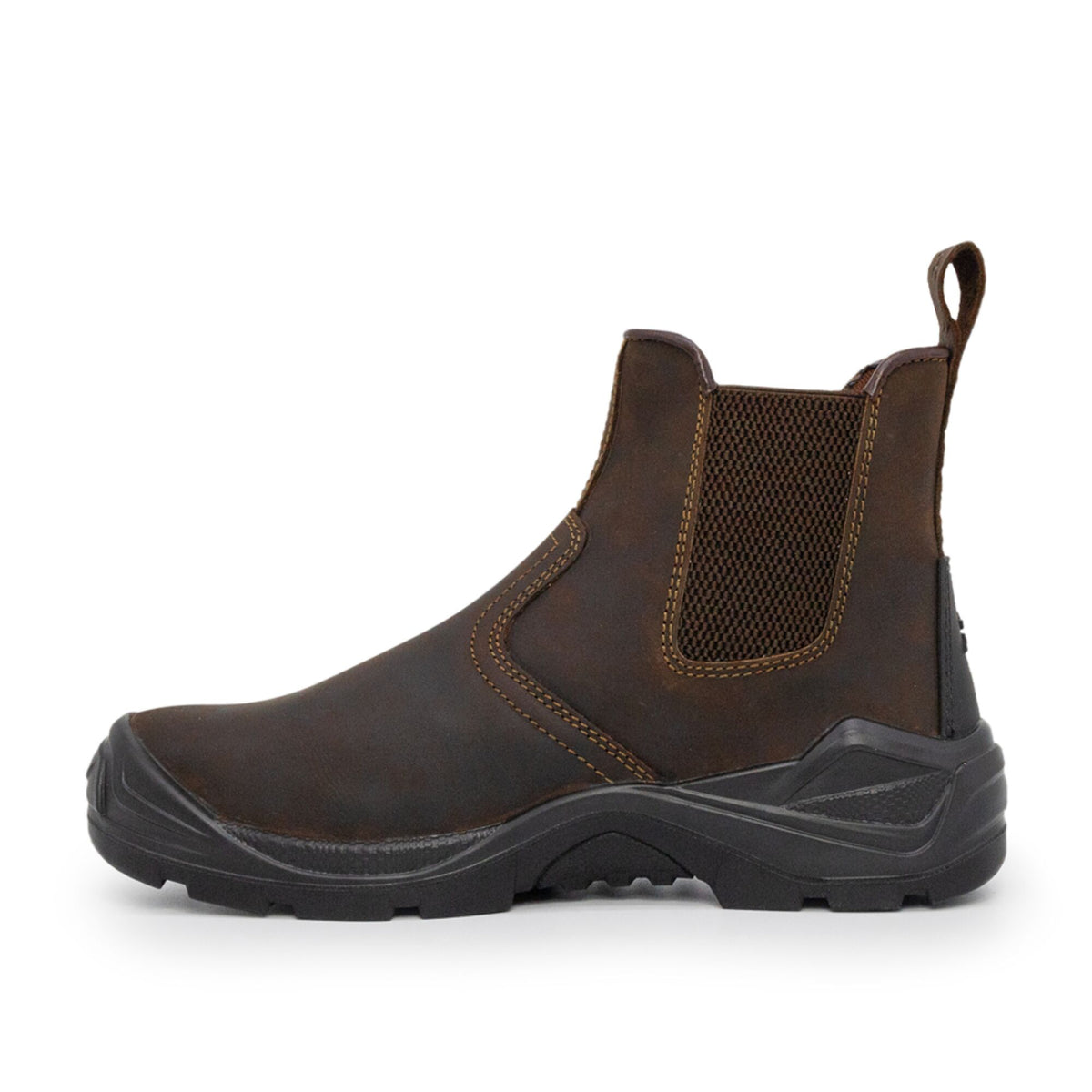 Xpert Defiant S3 Safety Dealer Boot Brown, front view