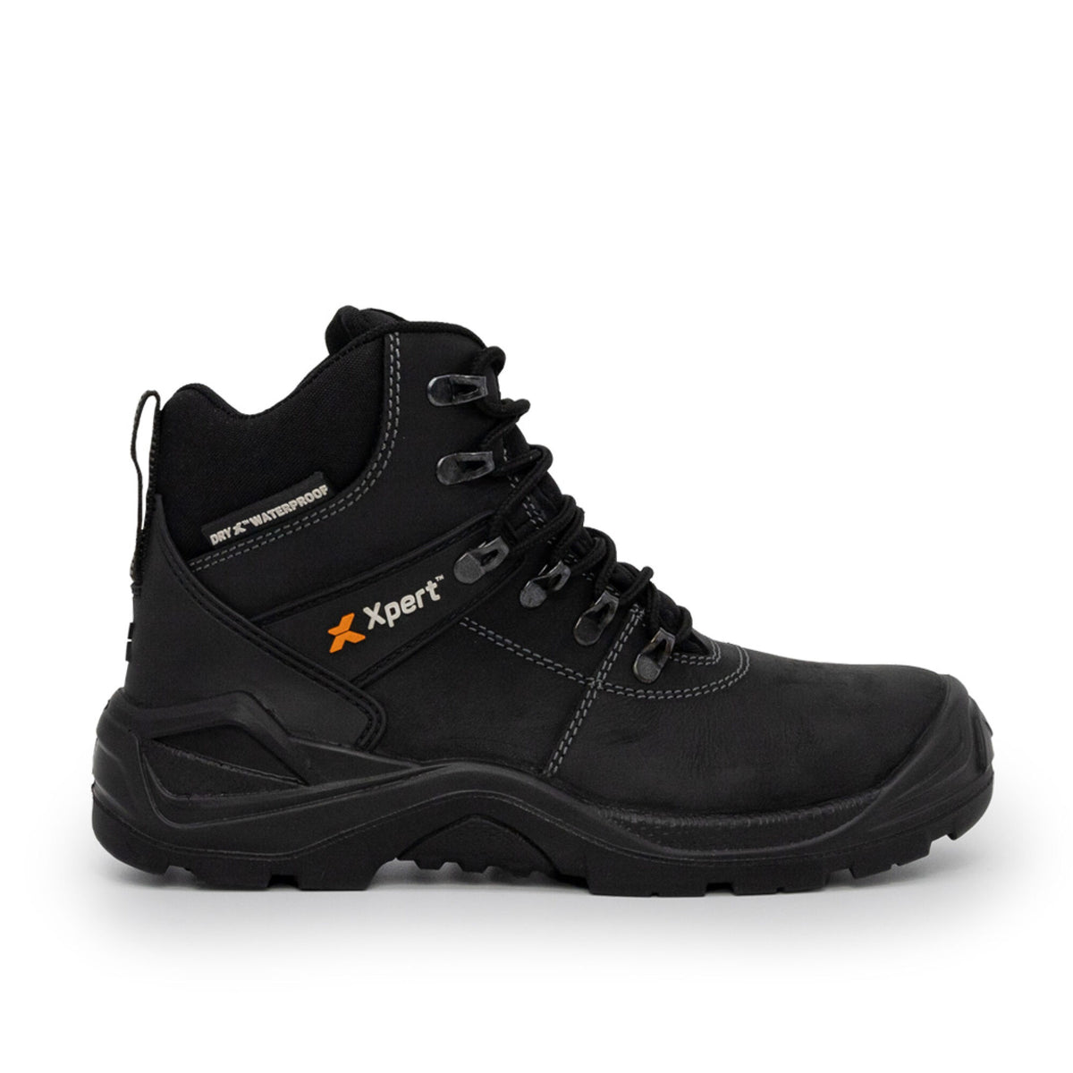 Xpert Typhoon Waterproof S3 Safety Boot Black, front view