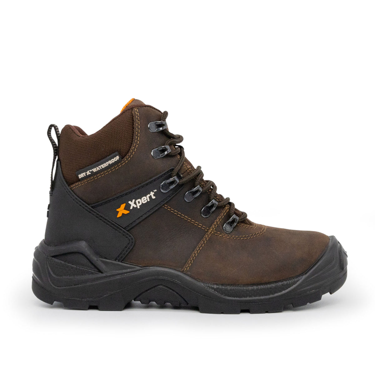 Xpert Typhoon Waterproof S3 Safety Boot Brown, front view