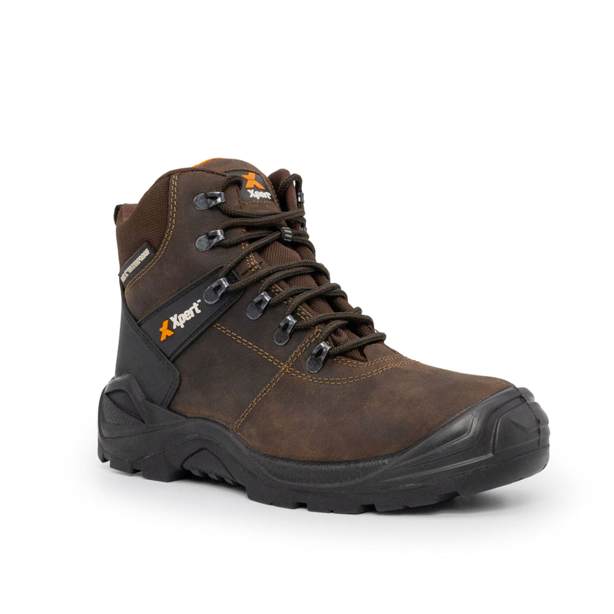 Xpert Typhoon Waterproof S3 Safety Boot Brown, front view