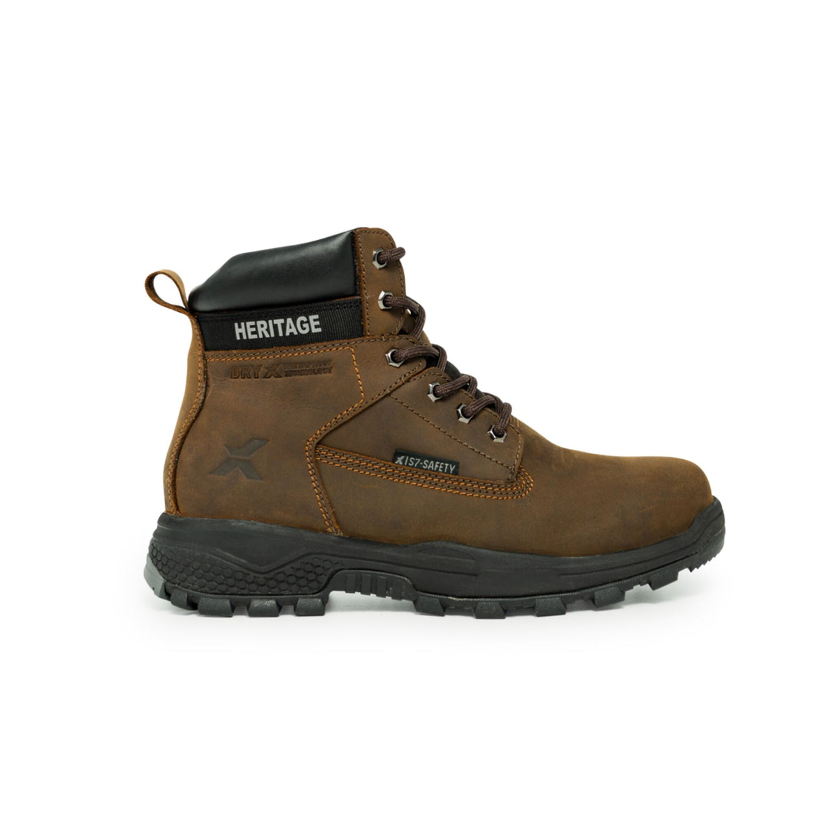 Xpert Heritage Legend Waterproof S7L Safety Boot Brown, front view