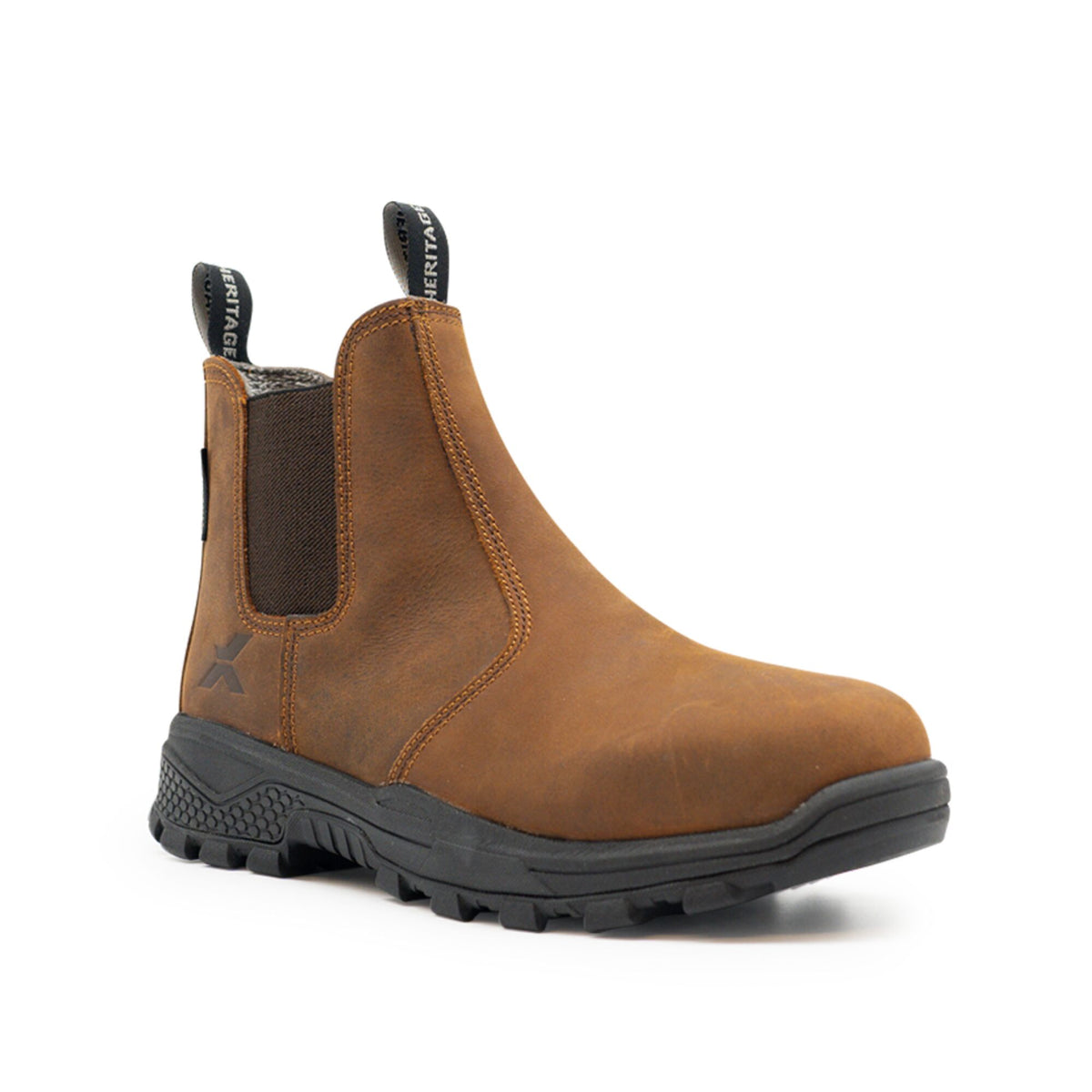 Xpert Heritage Rancher Non-Safety Boot Brown, front view