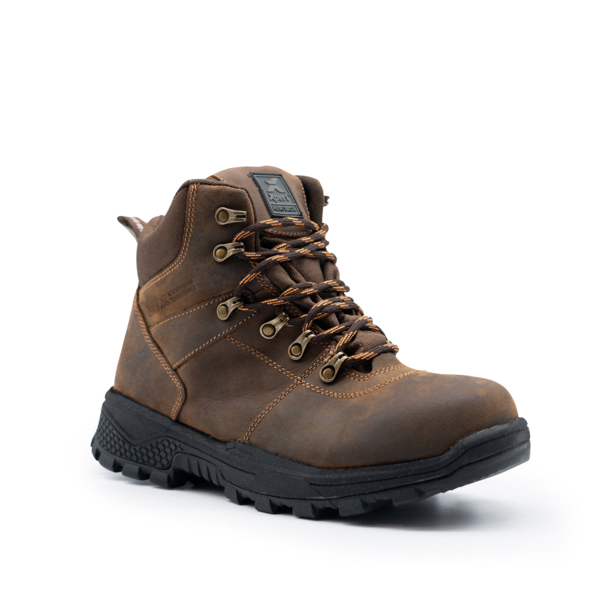 Xpert Heritage Explorer Waterproof Hiking Boot Brown, front view