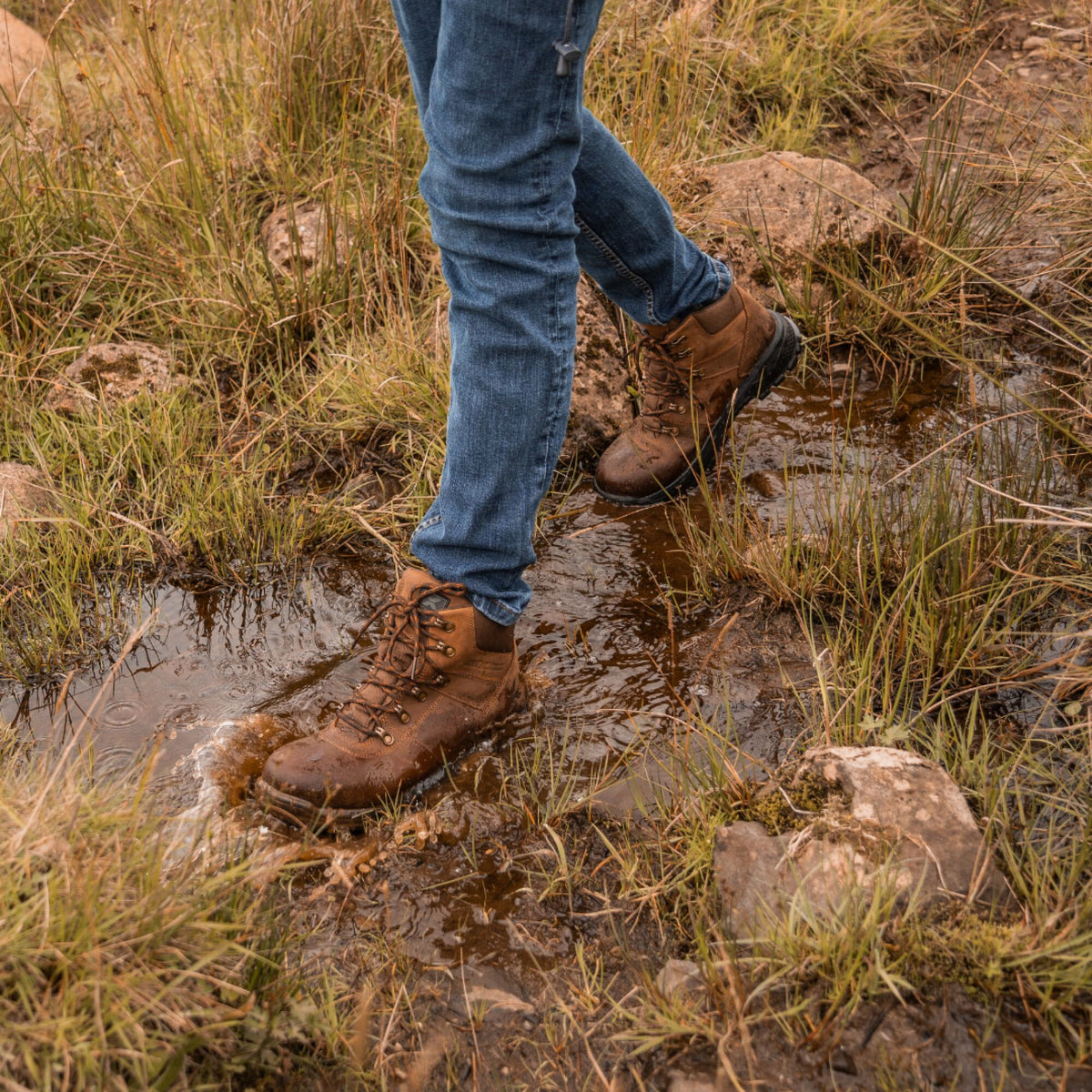 Xpert Heritage Explorer Waterproof Hiking Boot Brown, front view