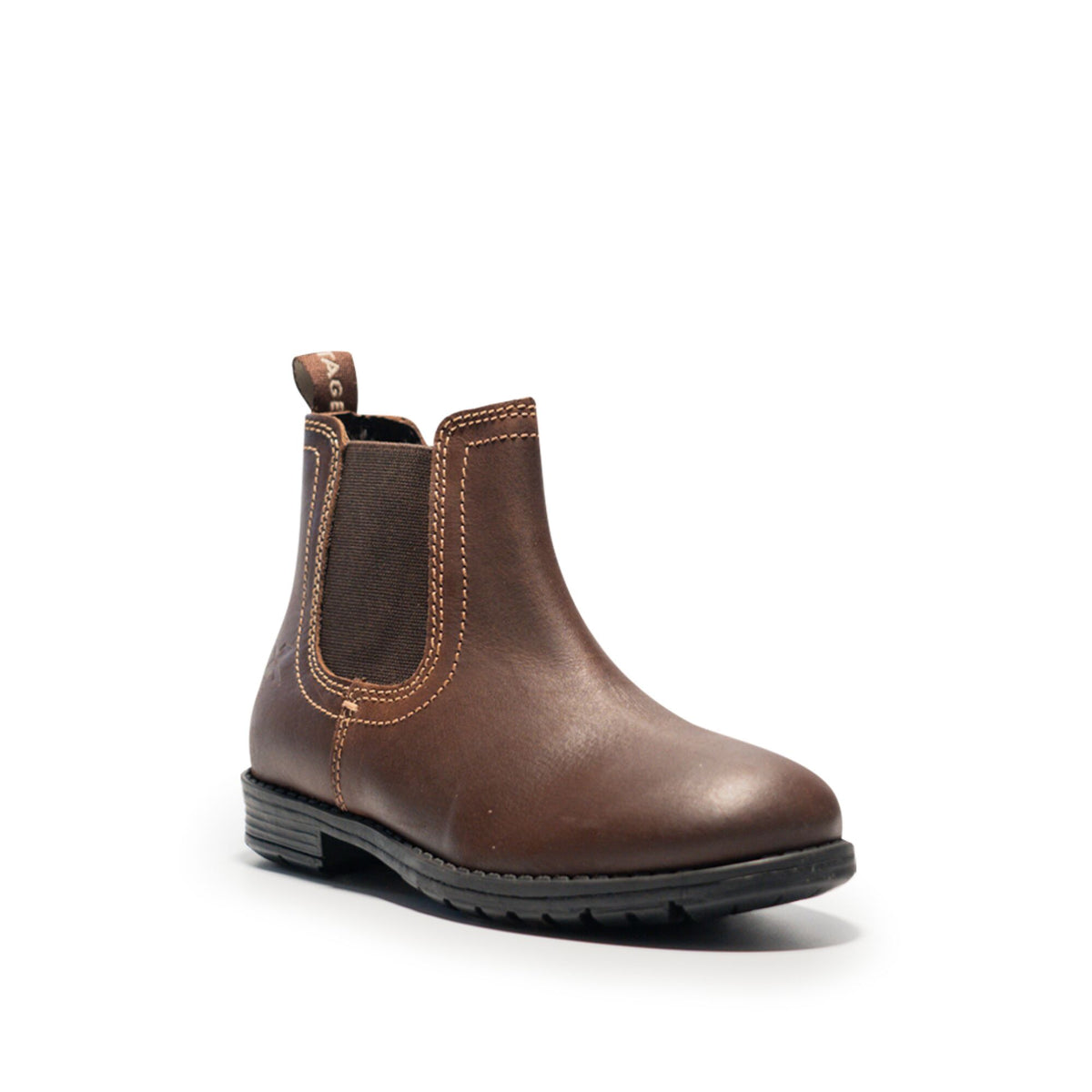 Xpert Heritage Farrier Junior Chelsea Boot Rustic Brown, front view