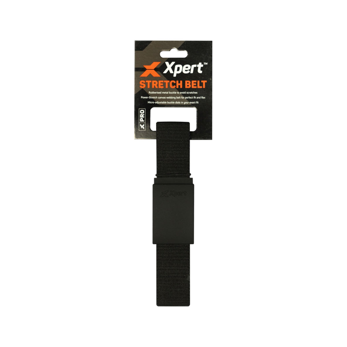 Xpert Pro Stretch Work Belt Black, front view