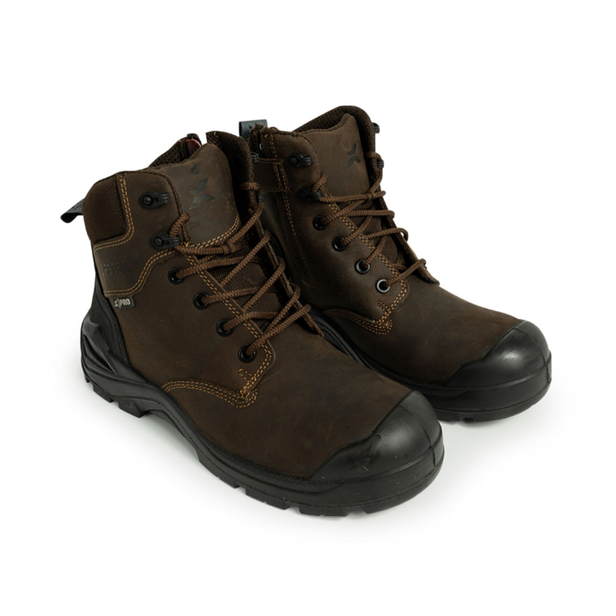 Xpert Pro Zipster S3L Safety Zip-Side Boot Brown, front view
