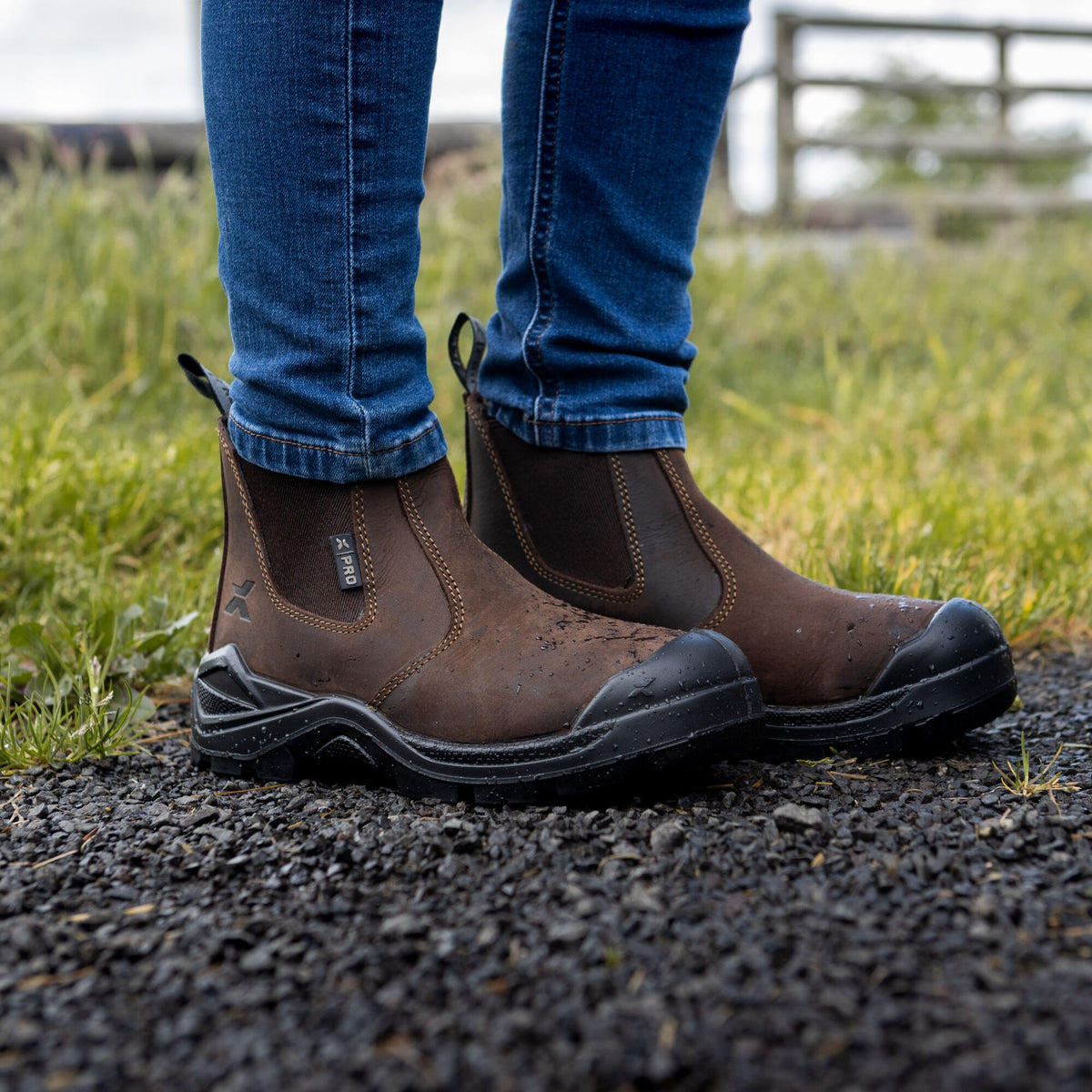 Xpert Pro Drover Junior Non-Safety Dealer Boot Brown, front view