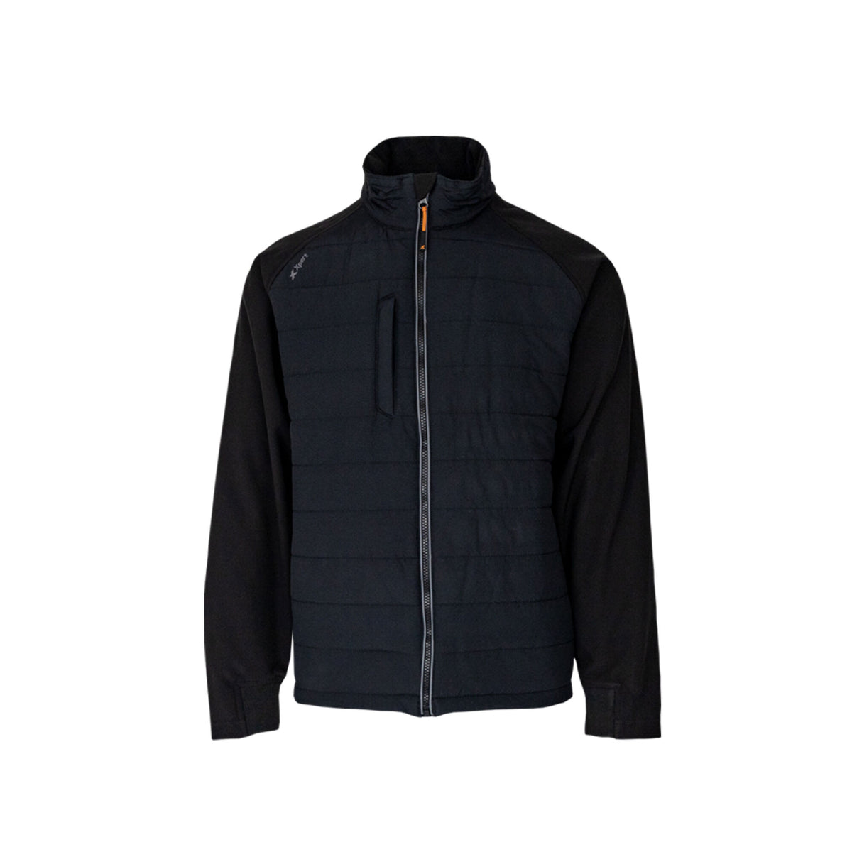 Xpert Pro Rip-Stop Insulated Hybrid Jacket Black, front view