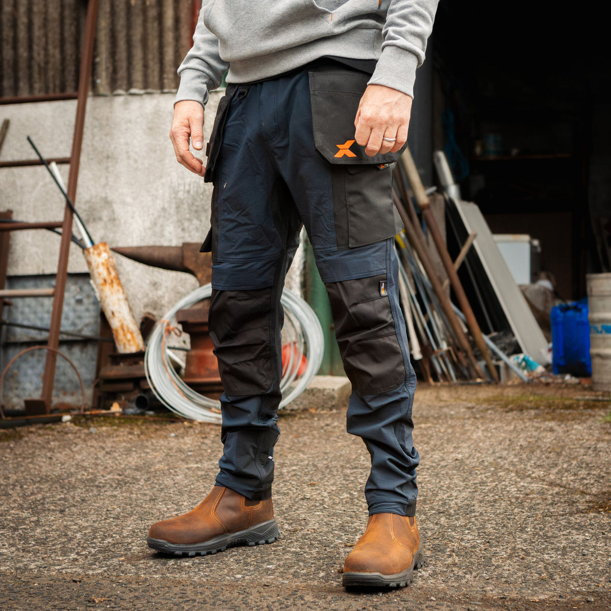 Xpert Pro Stretch Tactical Trouser Navy/Black, front view