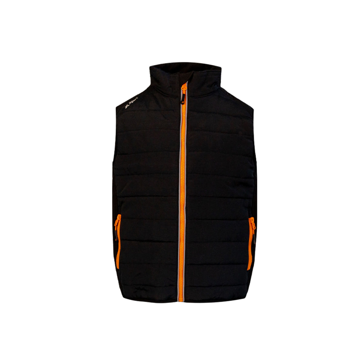 Xpert Pro Junior Rip-Stop Panelled Bodywarmer Black, front view