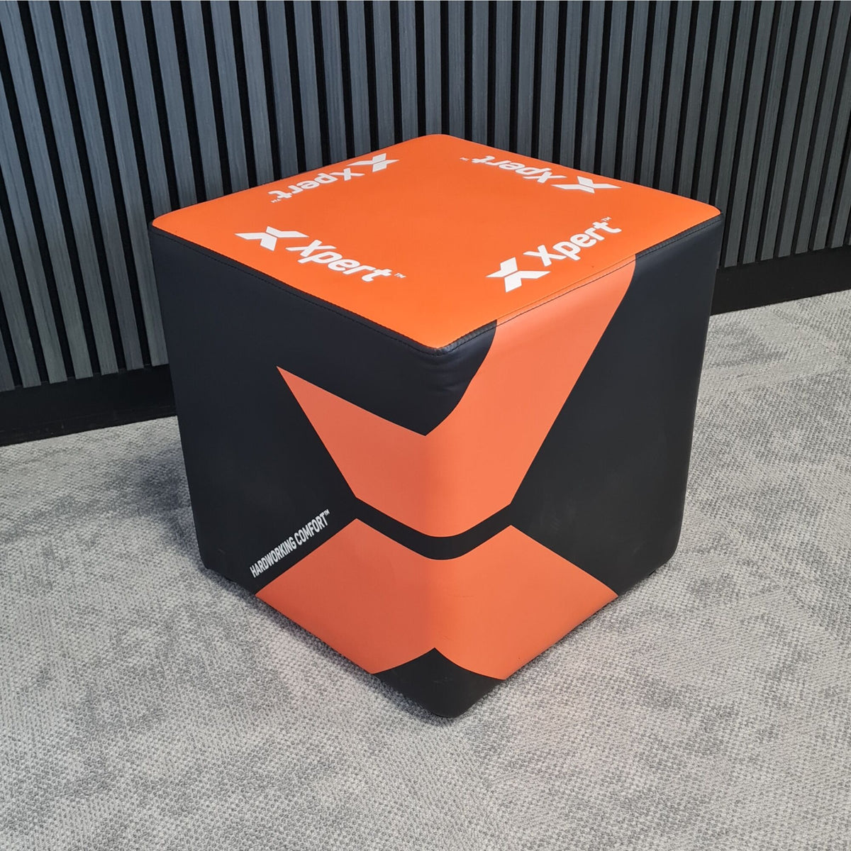 Xpert Core Xpert Workwear Cube Seat 450 x 450 x 470 Black, front view