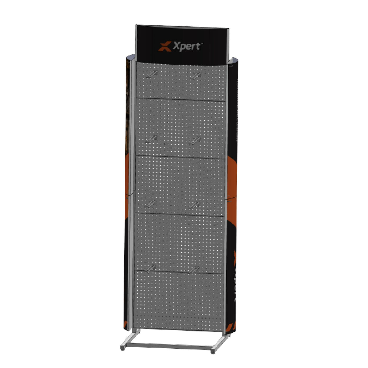 Xpert Core Merchandising Stand for Accessories or Waterproofs Black, front view