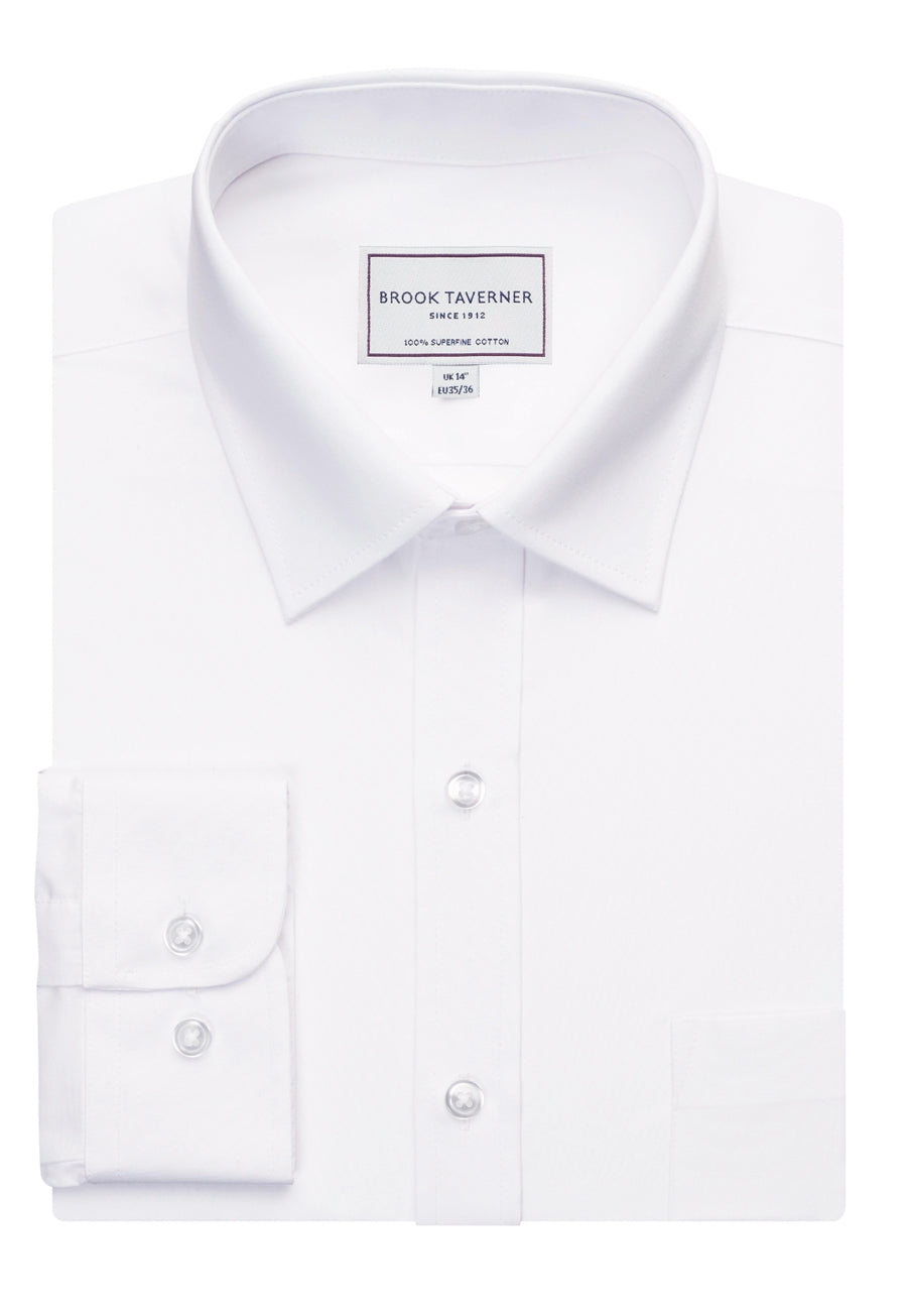 Brook Taverner Ortona Shirt in White, main product image