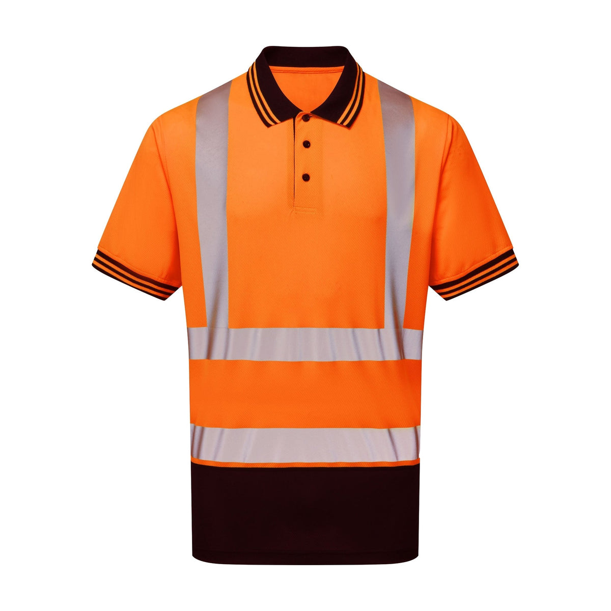 Pulsar Two Tone Short Sleeve Polo Shirt Orange, main product image