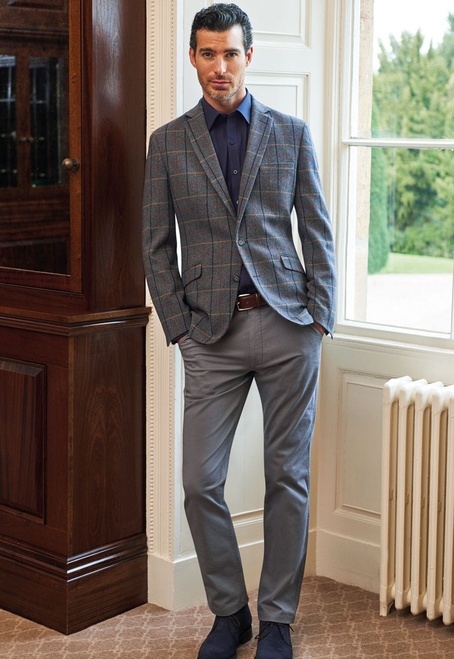 Brook Taverner Quebec Tweed Jacket in Grey/Brown, image 6
