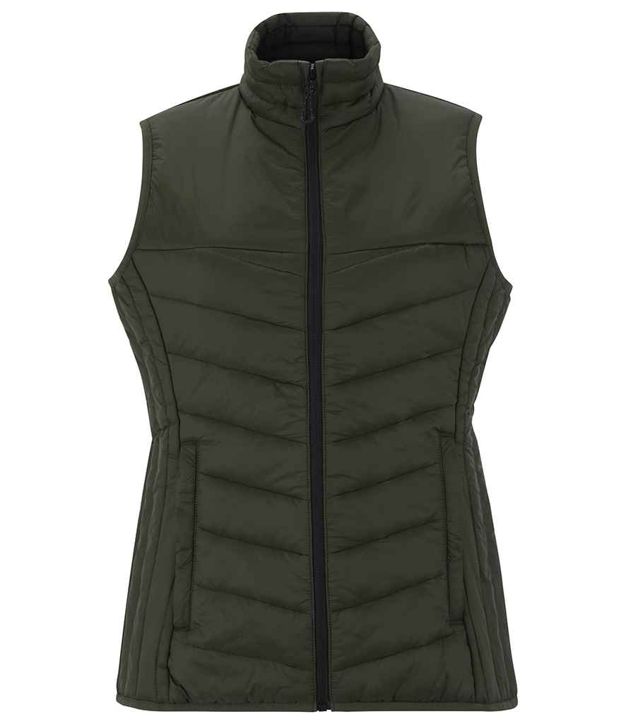 Regatta Professional - Loftlite Womens Baffle Bodywarmer in Dark Khaki/Black – 5