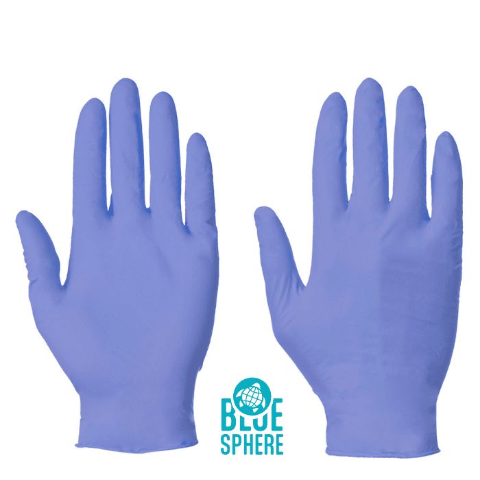 Supertouch Blue Sphere - Supertouch Eco Powderfree Nitrile Gloves, main product image