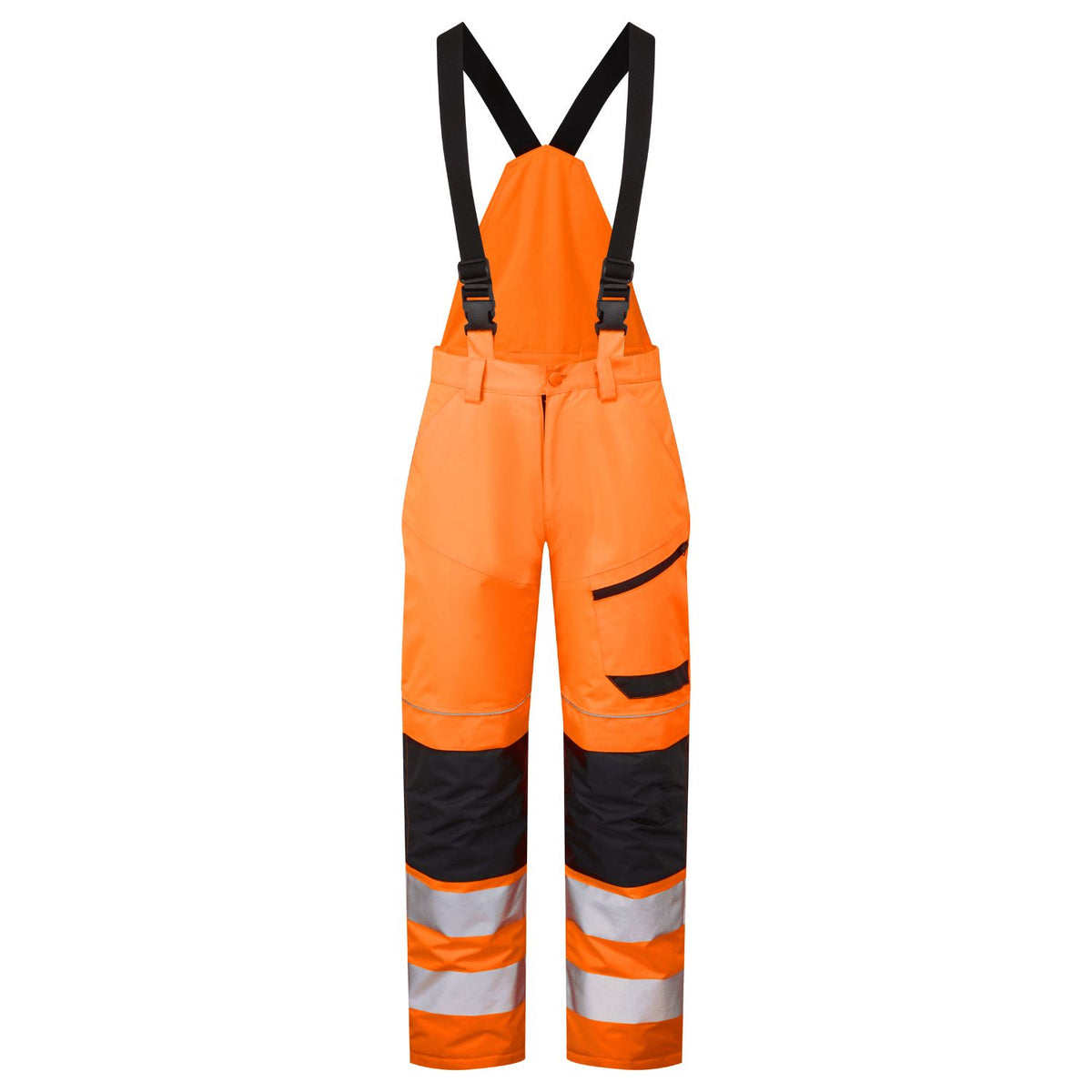 Supertouch Blue Sphere - System Hi-Vis Eco Thermal Waterproof Orange/Navy Trouser with Shoulder Straps, main product image