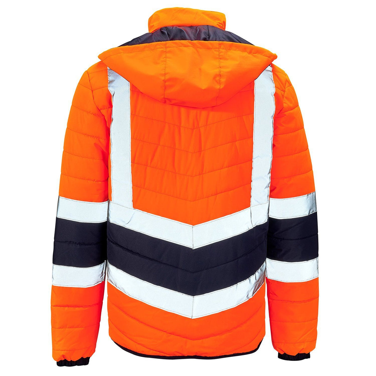 Supertouch Hi Vis Orange 2 Tone Puffer Jacket, image 2