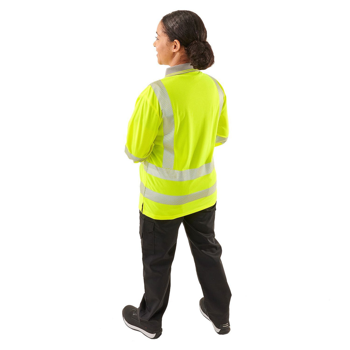 Supertouch - Ladies Hi Vis Yellow Jaya Birds Eye Polo, image 4