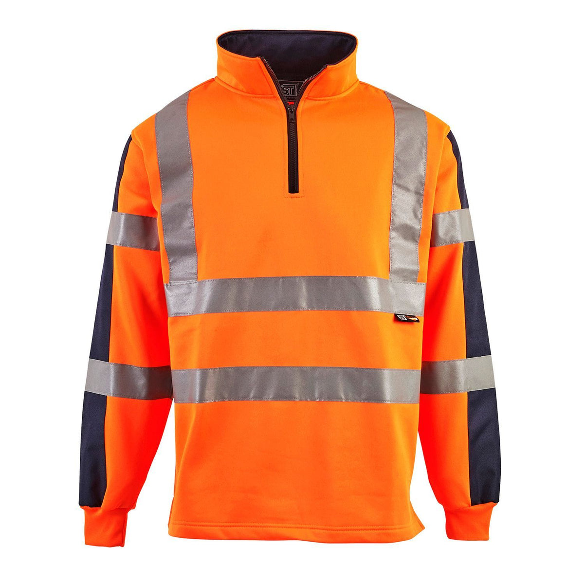 Supertouch Hi Vis 2 Tone Orange Rugby Shirt, image 2
