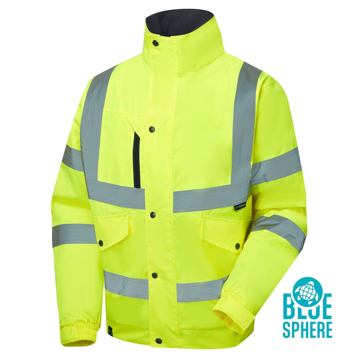 Supertouch Blue Sphere - Supertouch Eco Hi Vis Yellow Bomber Jacket, image 5
