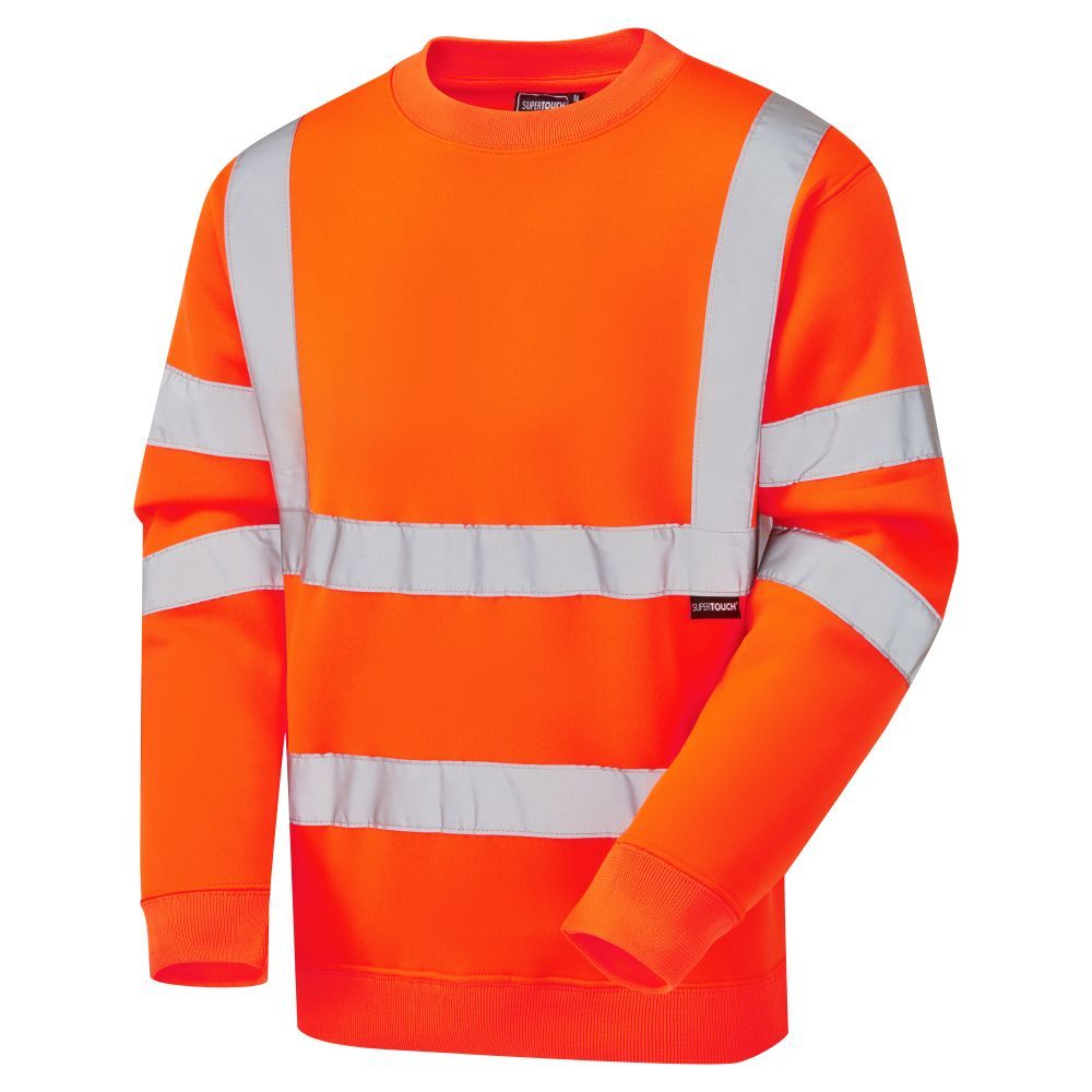 Supertouch - Hi Vis Crew Neck Sweatshirt, main product image